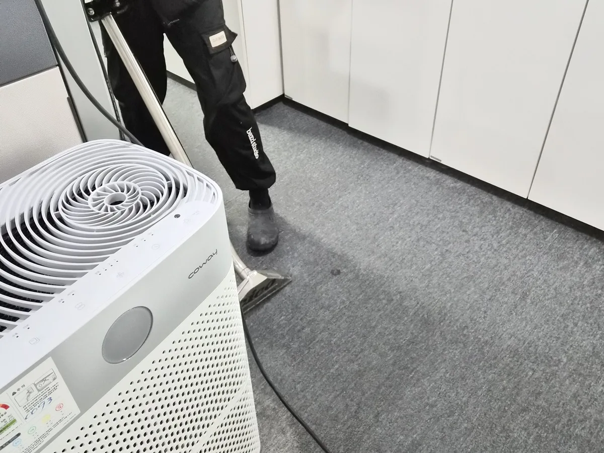 안산시 단원구 성곡동 사업장 로비·복도 카페트 바닥 위생청소 사례 - 행진크린